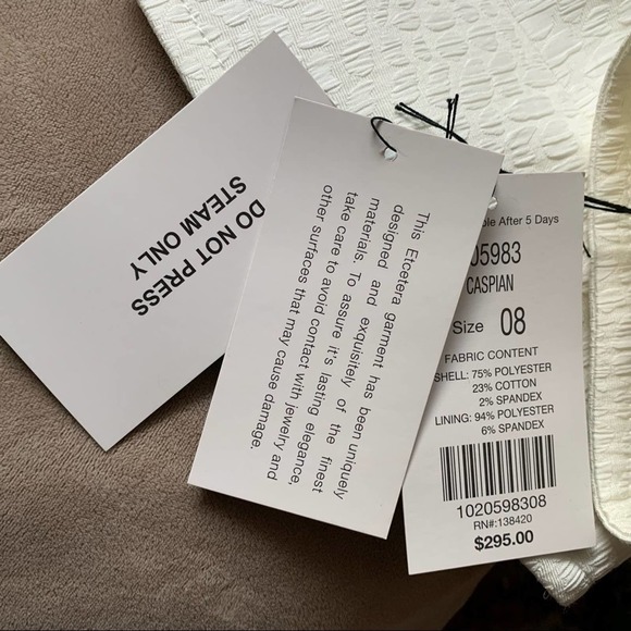 ETCETERA Ivory Animal Textured "Caspian" Zippered Moto Jacket size 8 NWT - Picture 14 of 14